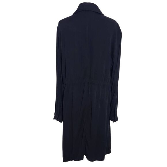 Stoosh Black Open-Front Long Jacket Size XL Stoosh Long Black Jacket - Picture 2 of 8